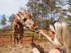 Kate Erskine - making friends at the Giraffe Centre in Nairobi